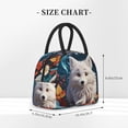 thumbnail image 2 of Yiaed White Wolf With Flowers Print Lunch Bag Adult Insulated Lunch Box, Leakproof Cooler Food Lunch Containers Reusable High Capacity Lunch Tote Bags-One Size, 2 of 6