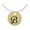 B, variant on Large Gold Tone Disc Letter - C - 3/4'' Charm Necklace, 18"+2" Extender