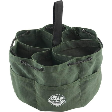 UPC: 0819972028871 | Graintex GB2887 Grab Bag Dark Green Color Rip-stop Canvas 18 Pockets Drawstring Closure