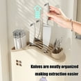 thumbnail image 4 of TIMIFIS Plastic Suction Cup Hook New Wall-Mounted Knife Rack Cute Knives Chopsticks Spoon Storage Rack Multi-Function Shelf Kitchen Classification Shelf Kitchen Gadgets, 4 of 6