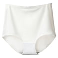 thumbnail image 2 of qolati Women's Panties Comfortable High Waisted Seamless Briefs Stretch No-Show Bikini Underwear, 2 of 3