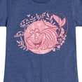 thumbnail image 3 of Alice in Wonderland - Cheshire Cat Pink - Youth Girls Fitted Short Sleeve T-Shirt, 3 of 5