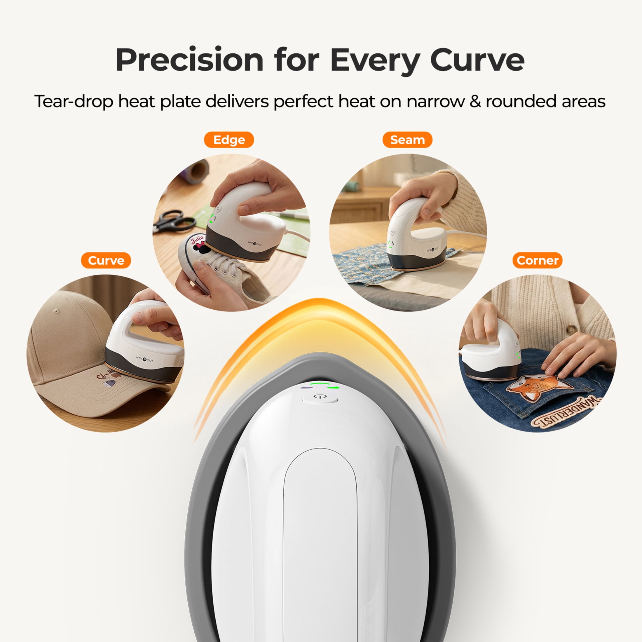 HTVRONT Mini Heat Press V2 Machine, Portable Iron Press for Heating Transfer Objects