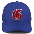 thumbnail image 2 of Daxton Premium Mid Profile Hat Semi Curved Visor Royal Cap White Red Gothic Embroidered, Letter G, 2 of 4