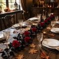 thumbnail image 7 of YiFudd Black Halloween Rattan Garland, 78.7in Soft Flexible Vine with Red Roses for Porch Mantel Party Table Decor, 7 of 7