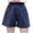 Navy, variant on Shorts Womens Clearance Women's High Waist Linen Loose Casual thin Wide Leg Linen Shorts