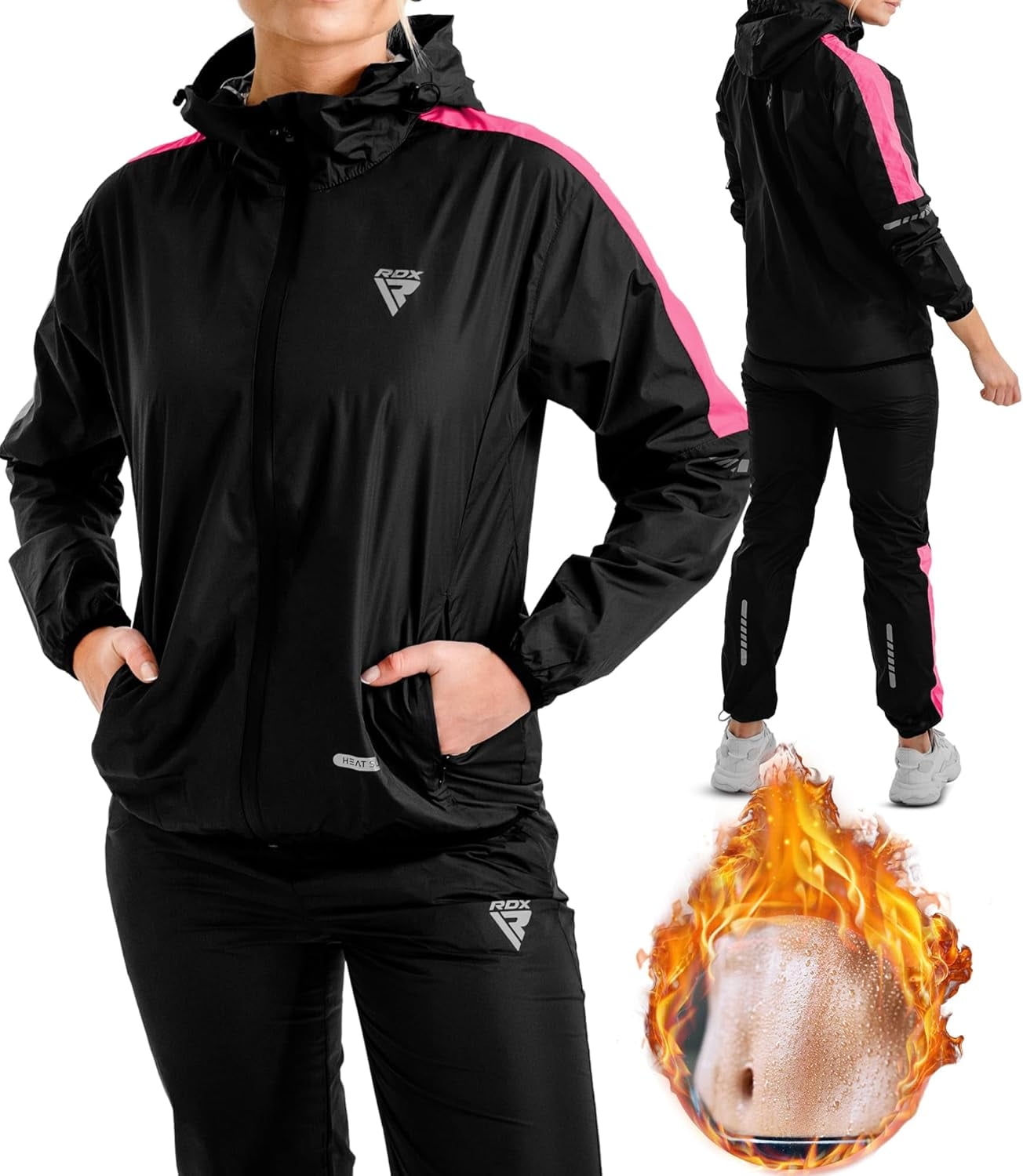RDX Sauna Suit Weight Loss, Full Body Sweat Heat Suit with Hood, Anti