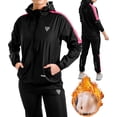 thumbnail image 1 of RDX Sauna Suit Weight Loss, Full Body Sweat Heat Suit with Hood, Anti Rip Silver Back Long Sleeves Tracksuit, Boxing MMA Slimming Gym Fitness Running Workout Zipper Jacket, Men Women Top Trouser Set, 1 of 12
