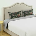 thumbnail image 3 of Yayeee Pillowcase Standard Size Set of 2 Satin Wrinkle Resistant Pillow Case, Green Christmas Holly, 3 of 8