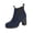 Navy, variant on Women's Round Toe Ankle Boots Plus-Size High Heeled Comfortable Ankle Boots