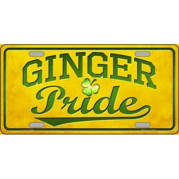 Ginger Pride Metal License Plate