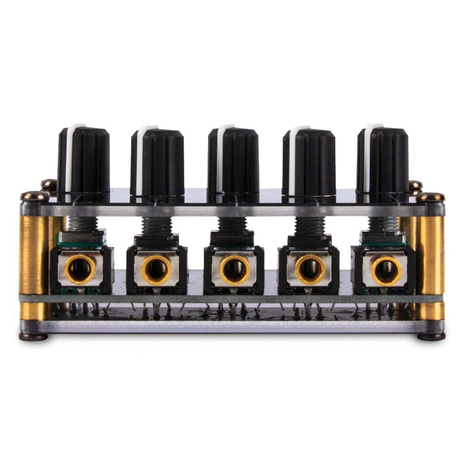Ultra Low Noise 4 Channel Line Mixer 4 Stereo Channel Mini Audio Stereo Passive Mixer No Need External Power Supply