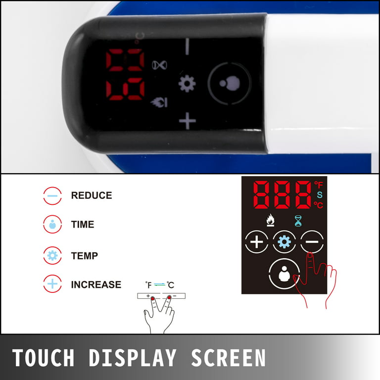 VEVOR Heat Press 7 x 8 Portable Machine Easy Mini Press T-shirts Touch Screen DIY
