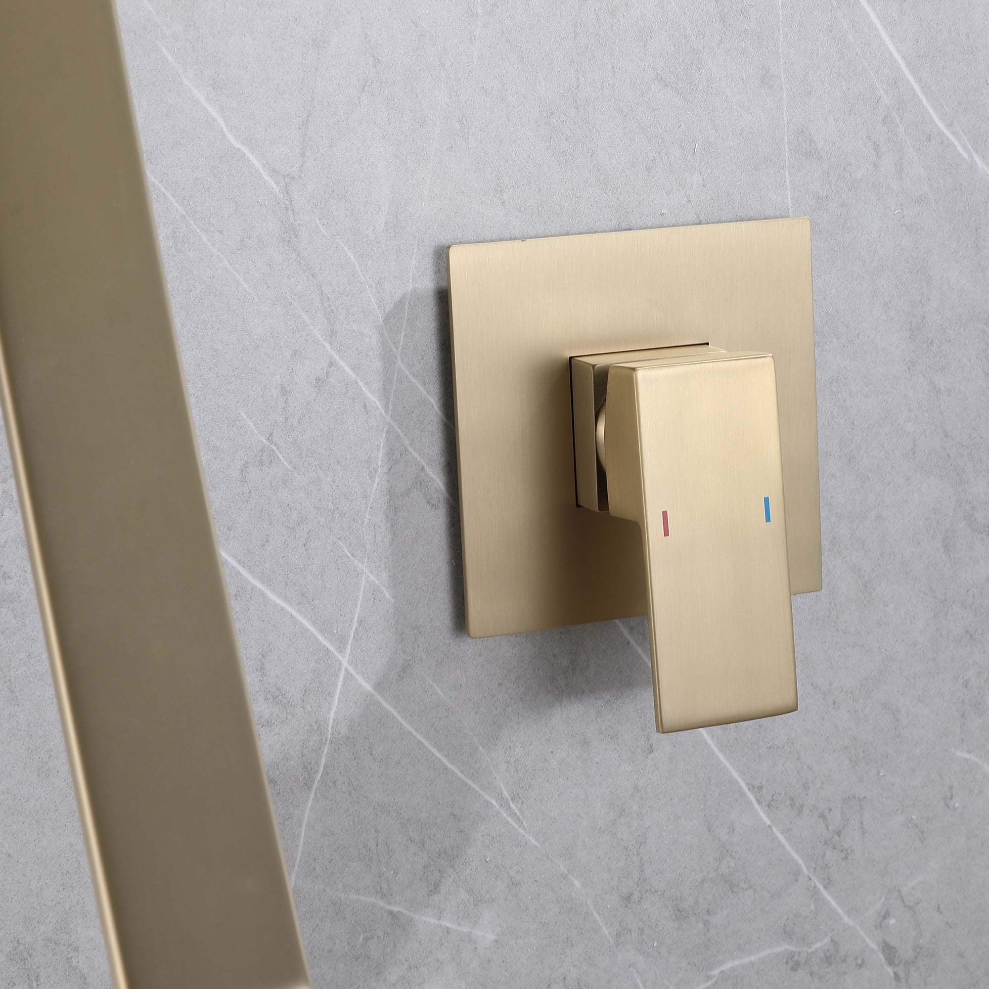 Waterfall Wall Mounted Bathroom Sink Faucet, Solid Brass Single Handle Faucet