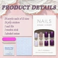 thumbnail image 3 of Extra Short Press on Nails Square Fake Nails Pink Full Cover Flower False Nails with Designs Glitter Glossy Glue on Nails Cute Acrylic Nails Artificial Nails for Women Girls 24 Pcs S12 24 Fl Oz, 3 of 4