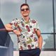 thumbnail image 4 of Fotbe London Landmark1 Camiseta Polo de Golf para Hombre con Estampado – Camisa Deportiva Transpirable con Cuello Abotonado-Small, 4 of 6