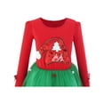 thumbnail image 4 of Girls Dress Christmas Santa Hat Long Sleeve Party Dress 6 Years, 4 of 6