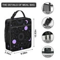 thumbnail image 3 of Gothic Print Insulated Lunch Bag - Leakproof Reusable Portable Cooler Tote for Adults,Work,School,Picnic,Camping|Detachable Strap,Handle,Bottle Pocket, 3 of 6