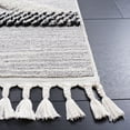thumbnail image 3 of SAFAVIEH Marrakesh Tarah Striped Polyester Area Rug, Grey/Ivory, 6'7" x 6'7" Square, 3 of 8