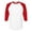 White/ Red, variant on Tultex Unisex Fine Jersey Raglan T-Shirt