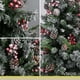 thumbnail image 3 of Árbol De Navidad Nevado Premium * Con Berries Y Piñas * Arizona Cypress De 2.2m De Alto Artego Thin Flocked Nevado Pino Artificial Frondoso + Maleta Transportadora Christmas Tree Decoración Navideña Artego con accesorios piñas y cerezas incluye maleta - 220cm, 3 of 8