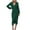 Green, variant on Women Dress Casual Buttocks V-Neck Solid Bandage Long Leeve Dress or