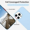 thumbnail image 4 of iPhone 13 Pro Max Case Liquid Silicone Soft Gel Rubber Slim Anti-Scratch Microfiber Lining Full Shockproof Protective Girls Women Men Phone Cover for iPhone 13 Pro Max 6.7" 2021, Light Blue, 4 of 15