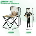 thumbnail image 3 of 600D Oxford Camping Chair Portable Foldable Chair Supports 220 lbs for Picnic, Fishing, Backpacking Sunflowers and Highland Cow, 3 of 8
