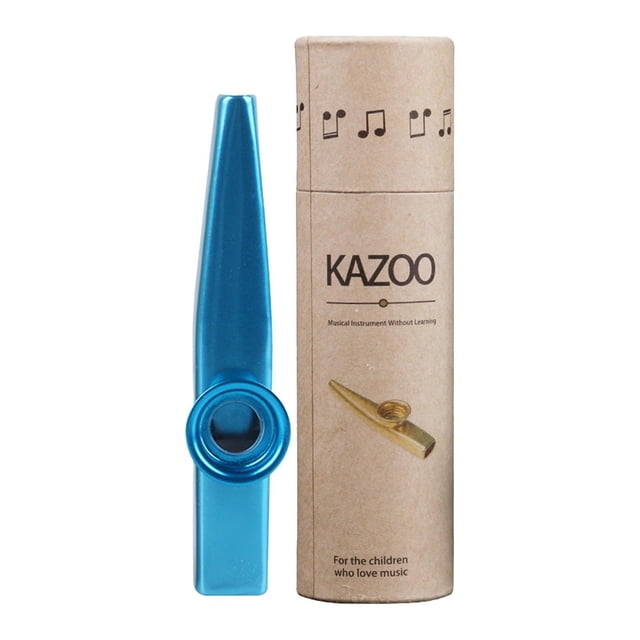 Acompañamiento de flauta Kazoo, armónica fácil de aprender para violín, teclado y adultos Azul