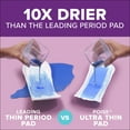 thumbnail image 6 of Poise Fresh Protection Ultra Thin Female Incontinent Pad Long Length 14.1 Inch Length 54352, 54, 72 Ct, 6 of 7
