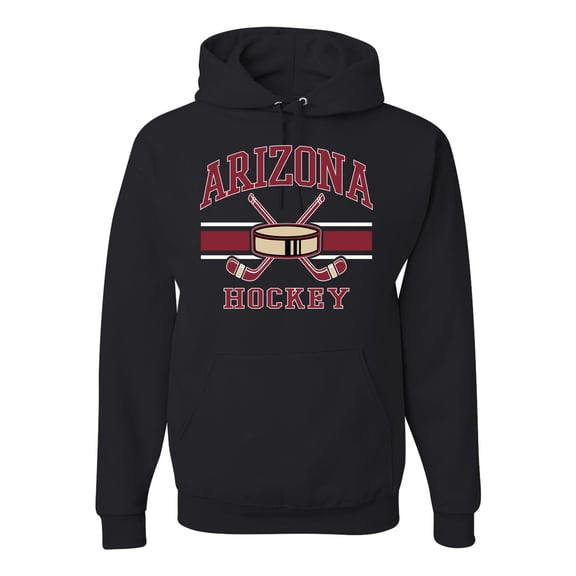 Wild Bobby City of Arizona Hockey Fantasy Fan Sports Unisex Hoodie Sweatshirt, Black, Small
