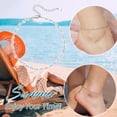 thumbnail image 5 of ChicSilver Heart Anklets for Women 925 Sterling Silver Ankle Bracelet 3mm Heart Link Foot Chain for Summer Beach, 5 of 8