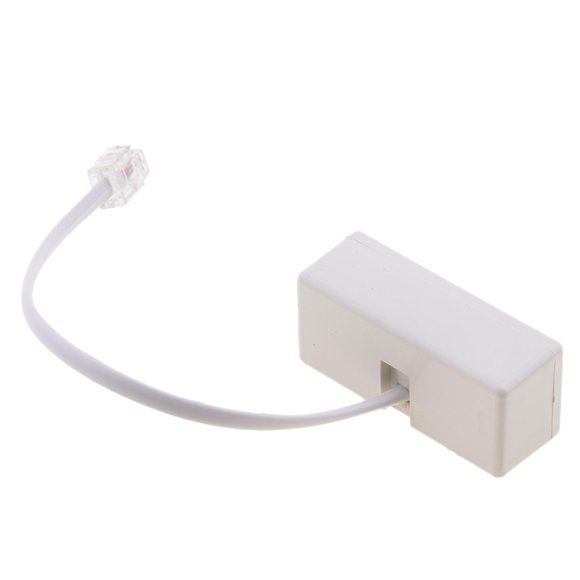 Línea divisoria RJ11 de 2 vías, Línea telefónica fija, Adaptador telefónico a enchufe, Línea adaptadora de divisor telefónico, Línea de toma telefónica de 2 vías