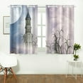thumbnail image 2 of MKHERT Fantasy Castle Window Curtain Kitchen Curtains Window Treatments 26x39 inch,Set of 2, 2 of 3