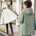 thumbnail image 4 of Jackets for Women Ndbuld Women's Coat Mid-length Quilted Jacket Ultra Lightweight Warm Foldable Hooded Women's Down Jacket on Clearnce,M-3XL,Green, 4 of 5