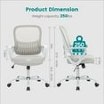 Yangming Ergonomic Office Chair, Mid Back Mesh Desk Chair with Lumbar