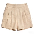 thumbnail image 4 of YanHoo Shorts for Women High Waisted Solid Color Ruched Shorts Summer Casual Beach Vacation Short Pants with Pockets, 4 of 7