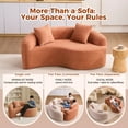 thumbnail image 6 of Noble House Norlyn 66.9" S-Curved Loveseat Sofa, Chenille Compression Modular Couch, Living Room, Small Space, Coral, 6 of 17