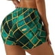thumbnail image 1 of Fotbe Green Mosaic Glass Shorts Sin Costuras – Shorts Deportivos de Cintura Alta para Mujer, Elásticos para Gimnasio, Yoga, Running o Ciclismo-X-Large, 1 of 8