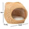 thumbnail image 3 of SAFAVIEH Toru Regular Covered Style Cat Bed with Cushion, Natural Honey/White, 3 of 14