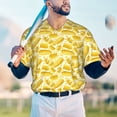 thumbnail image 5 of Lsque Ears Of Corn Pattern Mens Polo Golf Shirts Funny Graphics Shorts Sleeve Button Shirts Baseball T-shirt-Large, 5 of 7