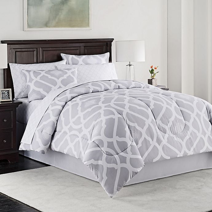 Kiley 8 Piece California King Comforter Set In Grey Com California King Comforter Set, Bed Bath And Beyond California King