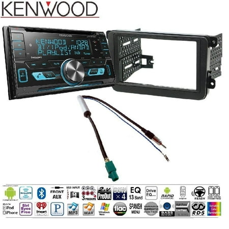 Kenwood DPX503BT Double DIN CD Bluetooth SiriusXM Car Stereo (Replaced DPX502BT) CAR RADIO STEREO CD PLAYER DASH INSTALL MOUNTING KIT HARNESS FOR VOLKSWAGEN