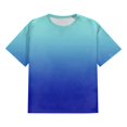 thumbnail image 3 of Men's Graphic Crewneck Tshirt Plus Size Short Sleeve Gradient Color Casual Big and Tall Tees Blue 4XL, 3 of 3