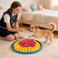 thumbnail image 4 of 2-in-1 Pet Snuffle Mat and Slow Feeder Bowl, Interactive Dog and Cat Sniffing Pad for Mental Stimulation, Anxiety Relief, Energy Burning, Foldable Portable Design, 4 of 4