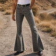 thumbnail image 2 of RUTAYY Men's Casual Pants Leopard Print Button Closure Front Multi Side Pockets Flared Full Length Daily Trousers Grey, 2 of 5