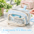 Strawberry Pink Big Capacity Drawstring Pencil Case Pen Holder Pouch ...