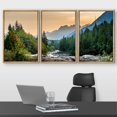 thumbnail image 2 of wall26 Framed Canvas Print Wall Art Set Sunset Colorado Mountain River Forest Nature Wilderness Photography Realism Rustic Landscape Colorful for Living Room, Bedroom, Office - 16"x24"x3 Na, 2 of 5