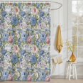 thumbnail image 3 of Shower Curtain Watercolor Floral Green Leaf Shower Curtains for Bathroom Decor, Waterproof Polyester Shower Curtain Set with Hooks, Standard Size 72" x 72" Blue Peony, 3 of 9