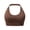 🔥 Brown, variant on Adjustable Strap Halter-Style Hanging-Neck Sports Bra Solid Color Removable Pads Adjustable Straps Breathable Hollow Back Beautiful-Back Design Anti-Slip Quick-Dry Fabric For Yoga Running Gym